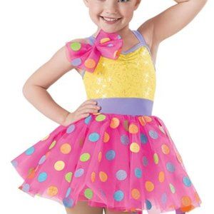 Weissman- Sequin Glitter Dot Tulle Skirt Dress